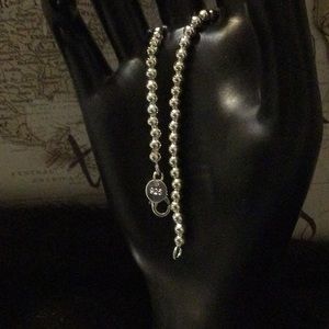 NWOT Sterling Solid Silver Beads Bracelet